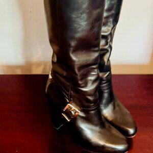Michael Kors KNEE High (20in) TALL Black Boots with 4 1/2in heels - Size 7 Women